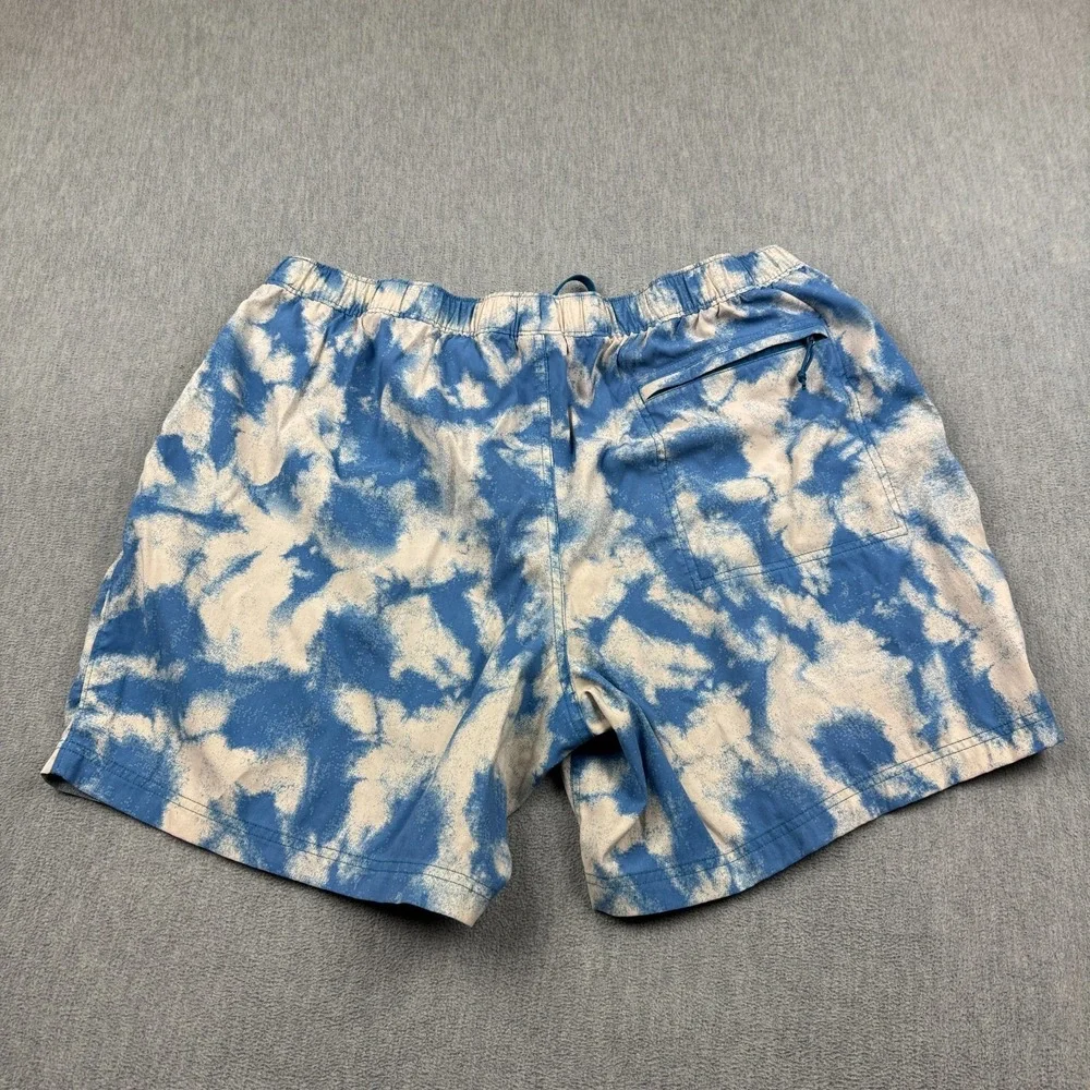The North Face Shorts Mens 2XL Blue Class V Tie Dye Swim Trunks Boardshort Retro
